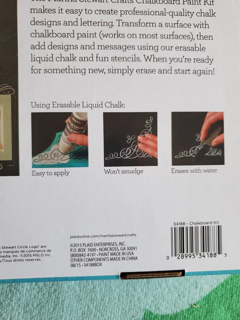 Martha Stewart Chalkboard Paint Kit – Black